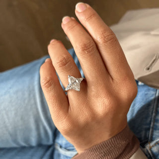 Round Halo, Pave & Split Shank Engagement Ring – 1.93 CT Lab Grown Diamond