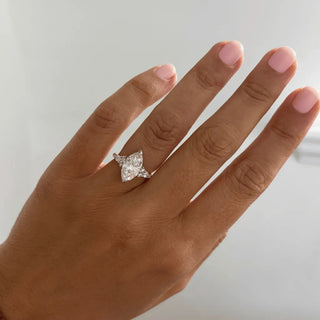 Round Halo, Pave & Split Shank Engagement Ring – 1.93 CT Lab Grown Diamond