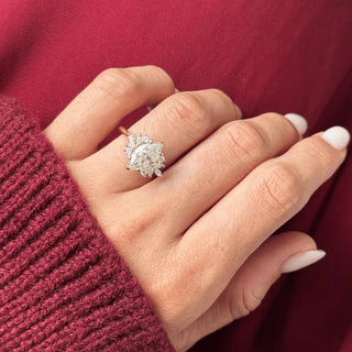 Round Halo, Pave & Split Shank Engagement Ring – 1.93 CT Lab Grown Diamond
