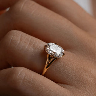 Round Halo, Pave & Split Shank Engagement Ring – 1.93 CT Lab Grown Diamond