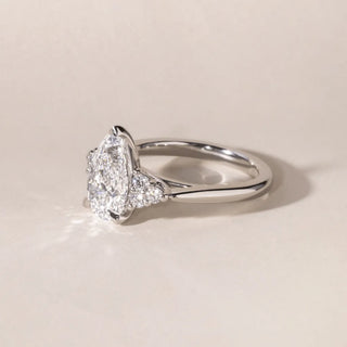 Round Halo, Pave & Split Shank Engagement Ring – 1.93 CT Lab Grown Diamond