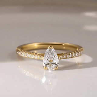 Round Halo, Pave & Split Shank Engagement Ring – 1.93 CT Lab Grown Diamond