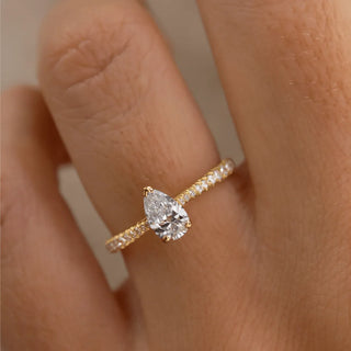 Round Halo, Pave & Split Shank Engagement Ring – 1.93 CT Lab Grown Diamond