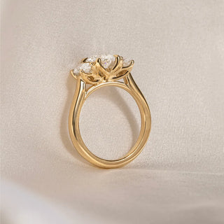 Round Halo, Pave & Split Shank Engagement Ring – 1.93 CT Lab Grown Diamond