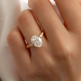 Round Halo, Pave & Split Shank Engagement Ring – 1.93 CT Lab Grown Diamond
