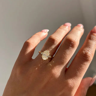 Round Halo, Pave & Split Shank Engagement Ring – 1.93 CT Lab Grown Diamond