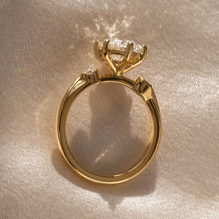 Round Halo, Pave & Split Shank Engagement Ring – 1.93 CT Lab Grown Diamond