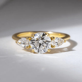 Round Halo, Pave & Split Shank Engagement Ring – 1.93 CT Lab Grown Diamond