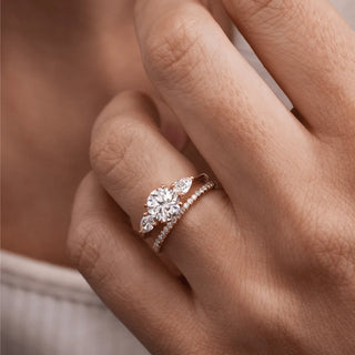 Round Halo, Pave & Split Shank Engagement Ring – 1.93 CT Lab Grown Diamond