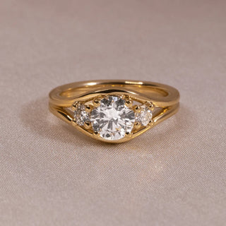 Round Halo, Pave & Split Shank Engagement Ring – 1.93 CT Lab Grown Diamond