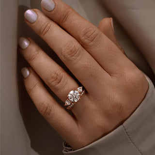 Round Halo, Pave & Split Shank Engagement Ring – 1.93 CT Lab Grown Diamond