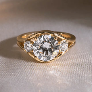 Round Halo, Pave & Split Shank Engagement Ring – 1.93 CT Lab Grown Diamond