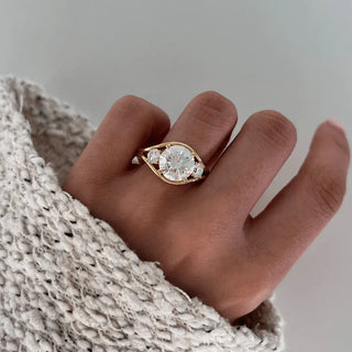 Round Halo, Pave & Split Shank Engagement Ring – 1.93 CT Lab Grown Diamond
