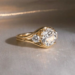 Round Halo, Pave & Split Shank Engagement Ring – 1.93 CT Lab Grown Diamond