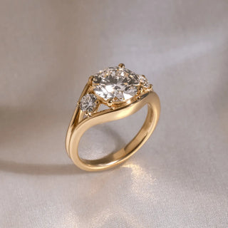 Round Halo, Pave & Split Shank Engagement Ring – 1.93 CT Lab Grown Diamond