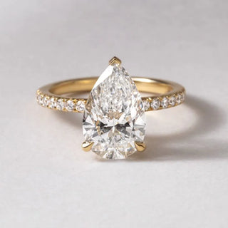 Round Halo, Pave & Split Shank Engagement Ring – 1.93 CT Lab Grown Diamond