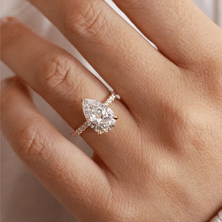Round Halo, Pave & Split Shank Engagement Ring – 1.93 CT Lab Grown Diamond