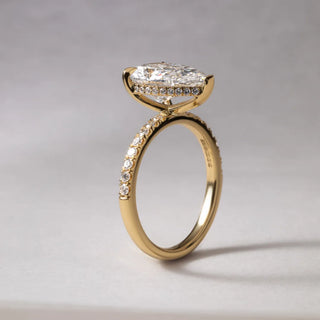 Round Halo, Pave & Split Shank Engagement Ring – 1.93 CT Lab Grown Diamond