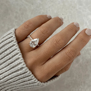 Round Halo, Pave & Split Shank Engagement Ring – 1.93 CT Lab Grown Diamond