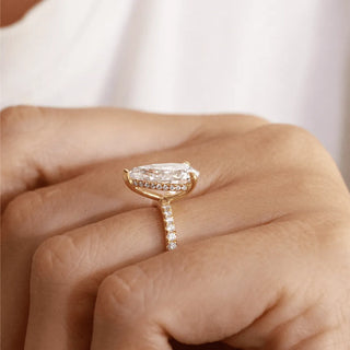 Round Halo, Pave & Split Shank Engagement Ring – 1.93 CT Lab Grown Diamond