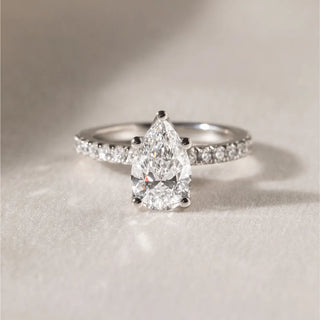 Round Halo, Pave & Split Shank Engagement Ring – 1.93 CT Lab Grown Diamond