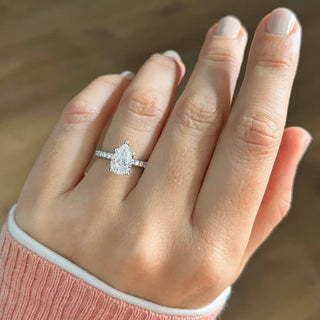 Round Halo, Pave & Split Shank Engagement Ring – 1.93 CT Lab Grown Diamond