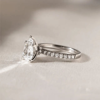 Round Halo, Pave & Split Shank Engagement Ring – 1.93 CT Lab Grown Diamond