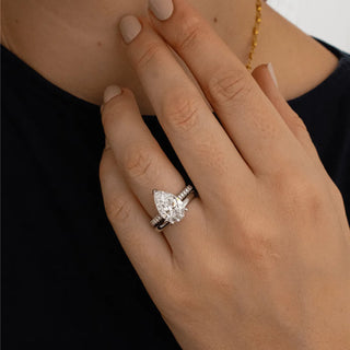 Round Halo, Pave & Split Shank Engagement Ring – 1.93 CT Lab Grown Diamond