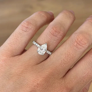 Round Halo, Pave & Split Shank Engagement Ring – 1.93 CT Lab Grown Diamond