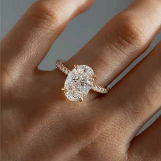Round Halo, Pave & Split Shank Engagement Ring – 1.93 CT Lab Grown Diamond