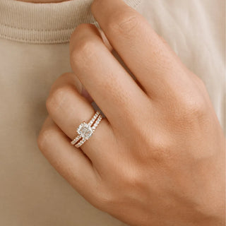 Round Halo, Pave & Split Shank Engagement Ring – 1.93 CT Lab Grown Diamond