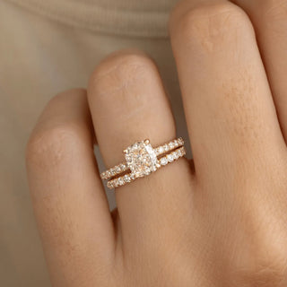 Round Halo, Pave & Split Shank Engagement Ring – 1.93 CT Lab Grown Diamond