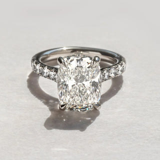 Round Halo, Pave & Split Shank Engagement Ring – 1.93 CT Lab Grown Diamond