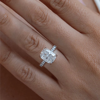 Round Halo, Pave & Split Shank Engagement Ring – 1.93 CT Lab Grown Diamond