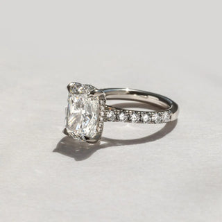 Round Halo, Pave & Split Shank Engagement Ring – 1.93 CT Lab Grown Diamond