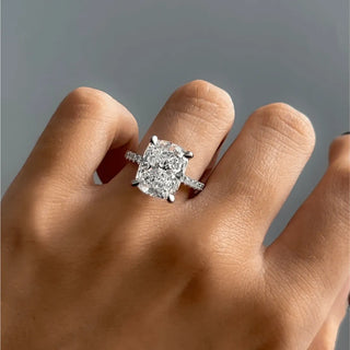Round Halo, Pave & Split Shank Engagement Ring – 1.93 CT Lab Grown Diamond