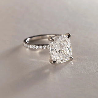Round Halo, Pave & Split Shank Engagement Ring – 1.93 CT Lab Grown Diamond