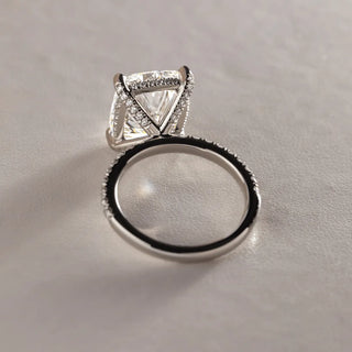 Round Halo, Pave & Split Shank Engagement Ring – 1.93 CT Lab Grown Diamond