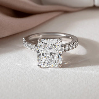 Round Halo, Pave & Split Shank Engagement Ring – 1.93 CT Lab Grown Diamond