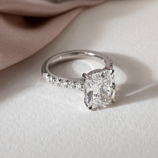 Round Halo, Pave & Split Shank Engagement Ring – 1.93 CT Lab Grown Diamond