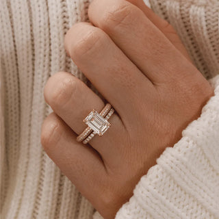 Round Halo, Pave & Split Shank Engagement Ring – 1.93 CT Lab Grown Diamond