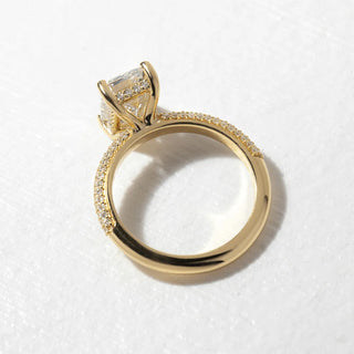 Round Halo, Pave & Split Shank Engagement Ring – 1.93 CT Lab Grown Diamond