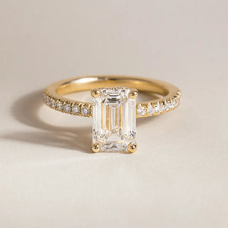 Round Halo, Pave & Split Shank Engagement Ring – 1.93 CT Lab Grown Diamond