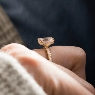 Round Halo, Pave & Split Shank Engagement Ring – 1.93 CT Lab Grown Diamond