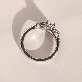 Round Halo, Pave & Split Shank Engagement Ring – 1.93 CT Lab Grown Diamond