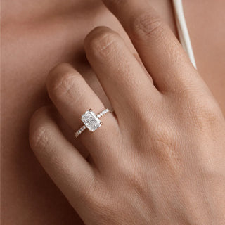 Round Halo, Pave & Split Shank Engagement Ring – 1.93 CT Lab Grown Diamond