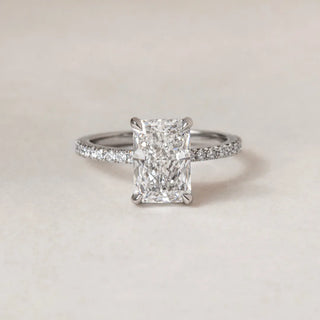 Round Halo, Pave & Split Shank Engagement Ring – 1.93 CT Lab Grown Diamond