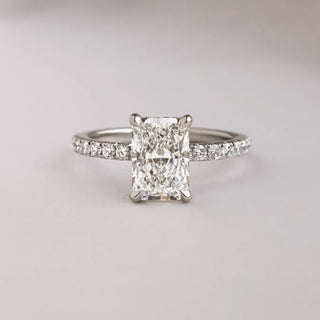 Round Halo, Pave & Split Shank Engagement Ring – 1.93 CT Lab Grown Diamond
