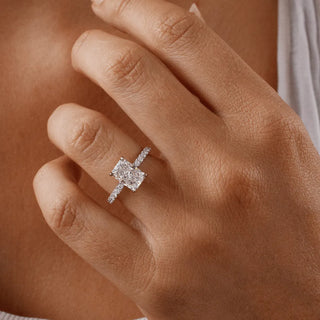 Round Halo, Pave & Split Shank Engagement Ring – 1.93 CT Lab Grown Diamond