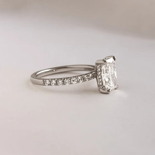 Round Halo, Pave & Split Shank Engagement Ring – 1.93 CT Lab Grown Diamond